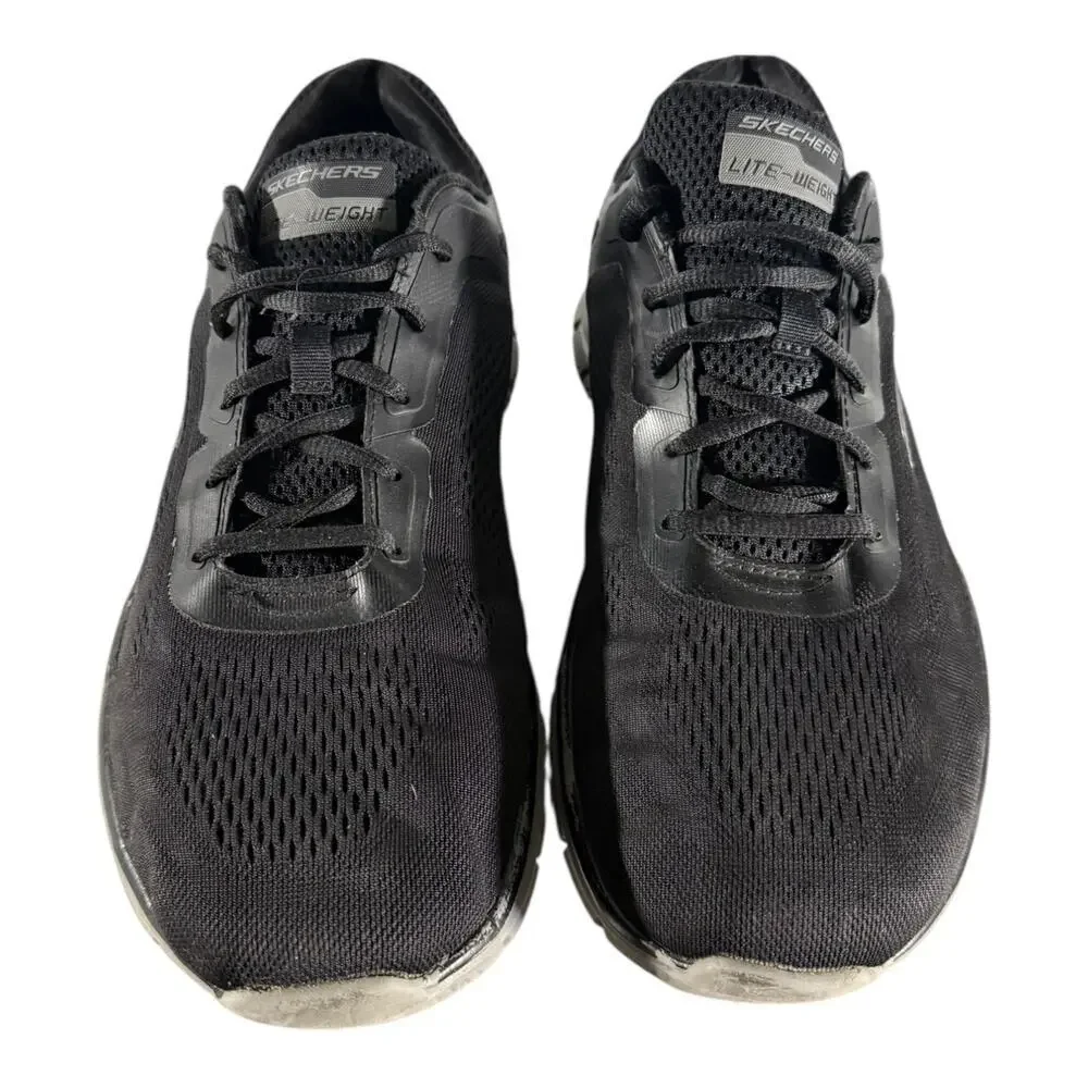 Skechers Men’s Track Broader Casual Lite Weight Running Sneakers Size 12 Black